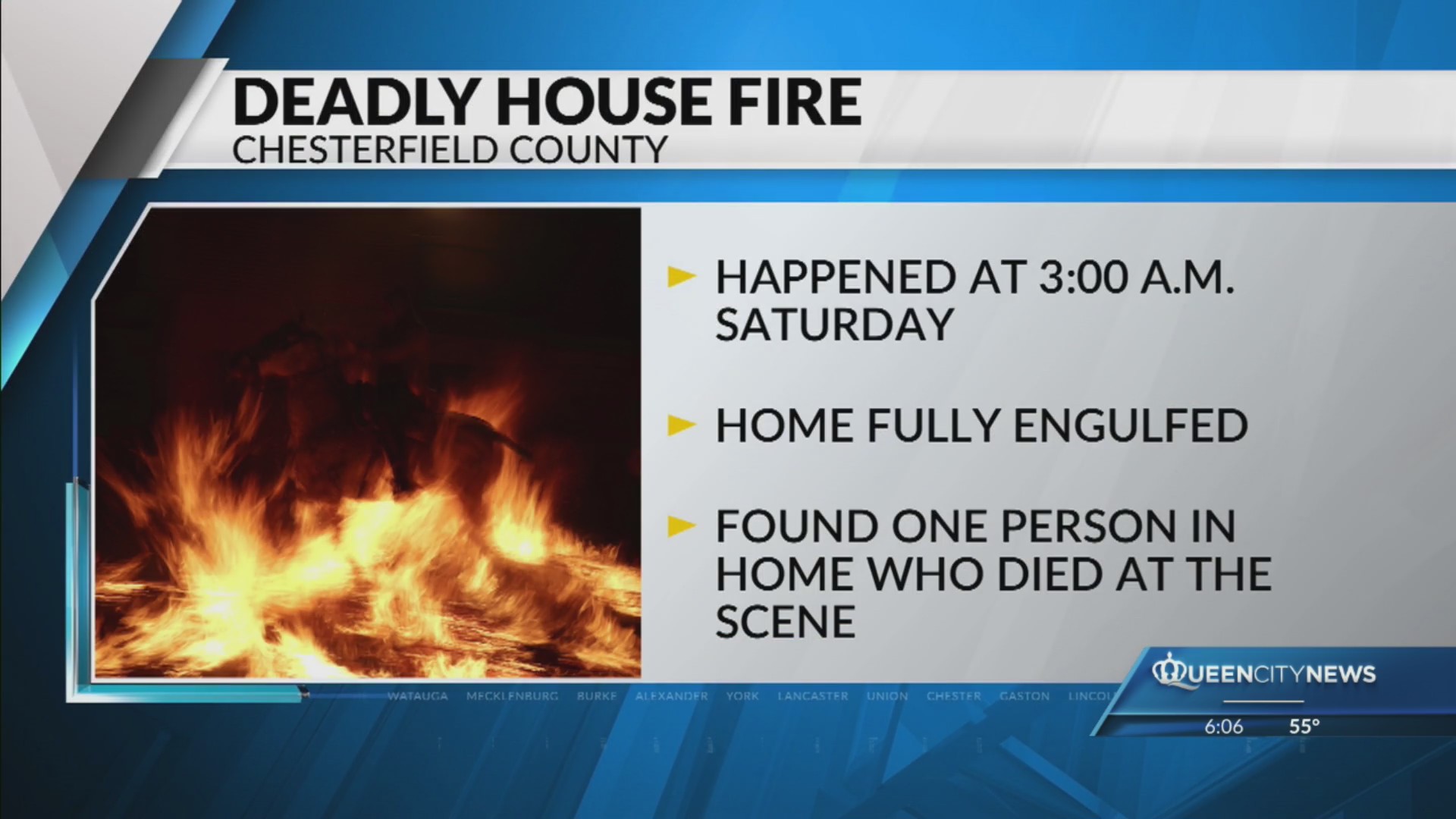 One killed after house fire in Chesterfield County – Queen City News