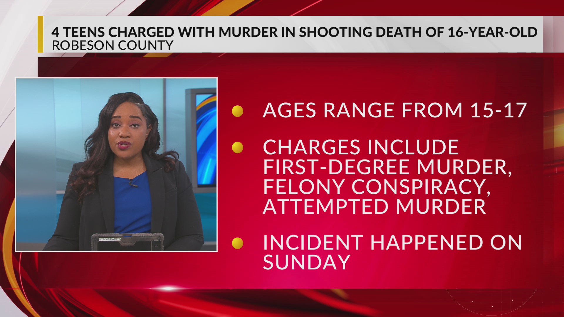 4 teens charged with murder in shooting death of 16-year-old at Robeson ...