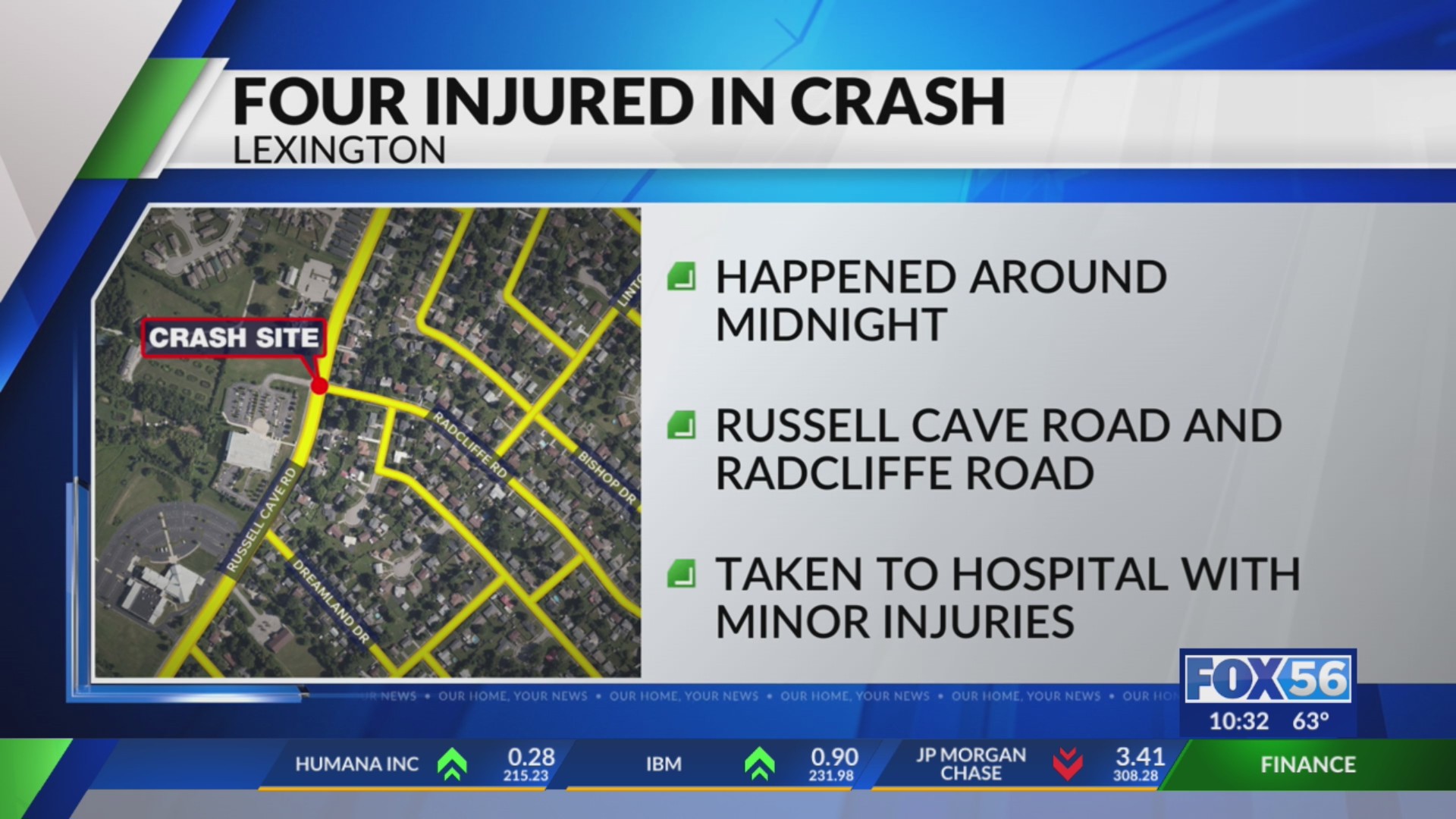 Overnight Lexington crash sends 4 to hospital – FOX 56 News