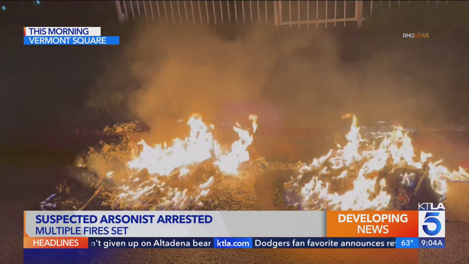 Suspected arsonist arrested after multiple fires set along one street ...