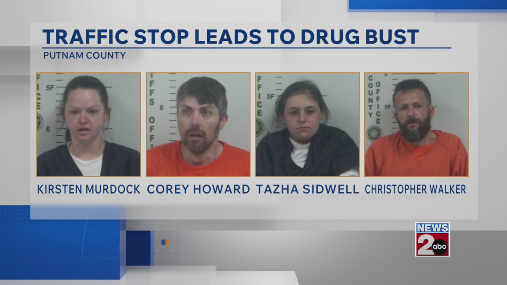 4 arrested in Putnam County after found in vehicle with meth, fentanyl
