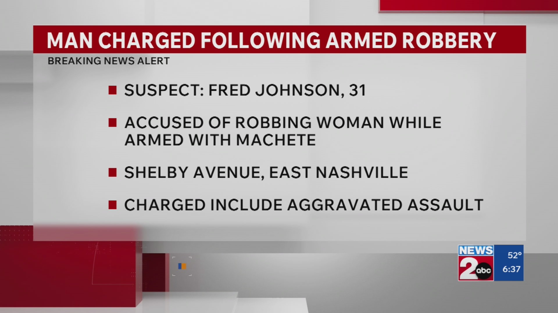 Woman robbed by man with machete in East Nashville – WKRN News 2