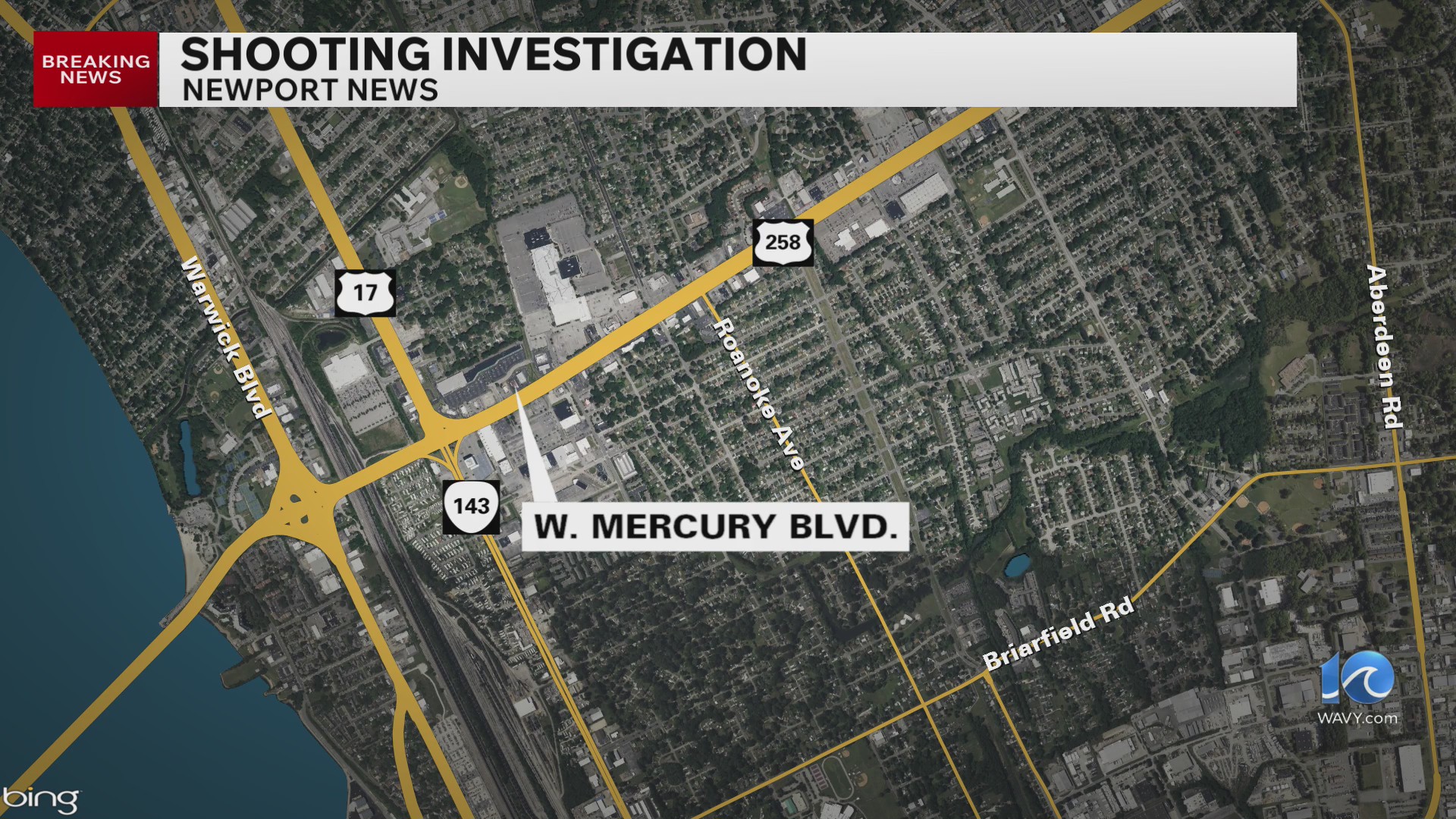 Shooting in Newport News near W. Mercury Blvd. – WAVY.com