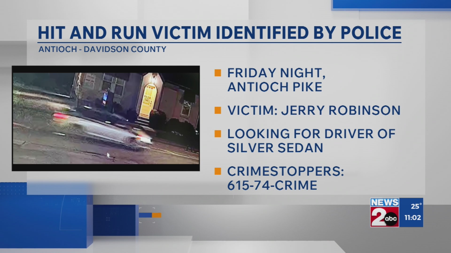 Pedestrian killed in crash on Antioch Pike identified – WKRN News 2