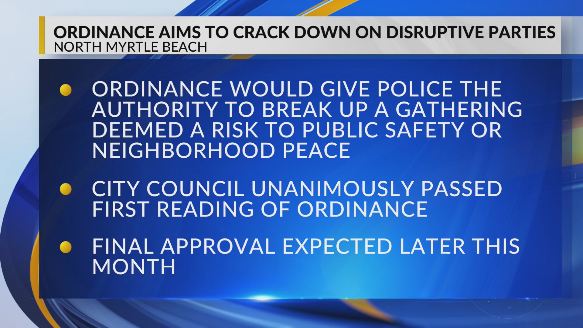 North Myrtle Beach to crack down on large, disruptive parties with new ...