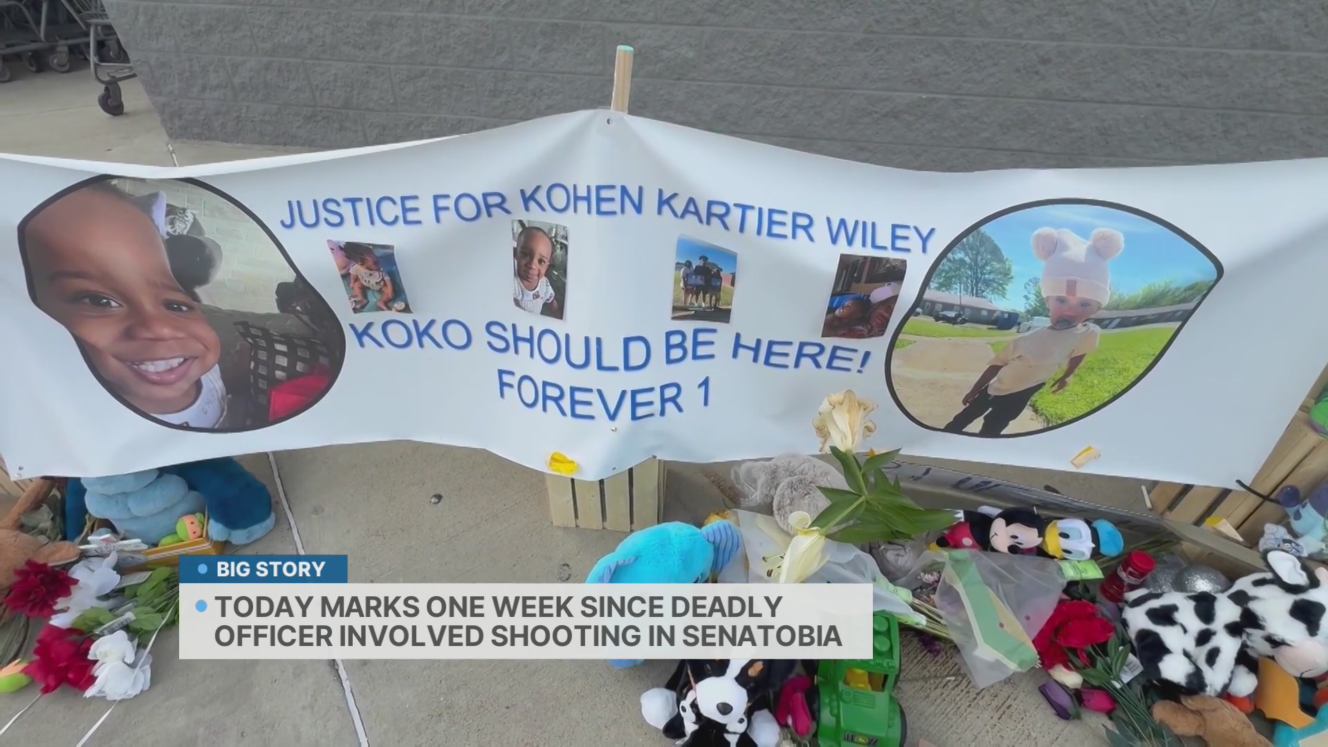 Memorial grows outside MS Walmart one week after toddler’s death