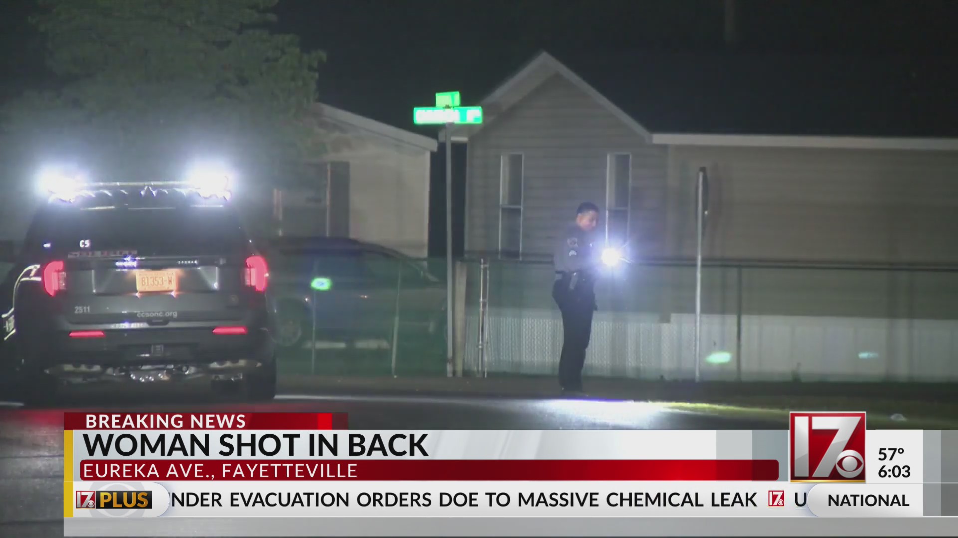 Woman shot in the back in Fayetteville, police say – CBS17.com