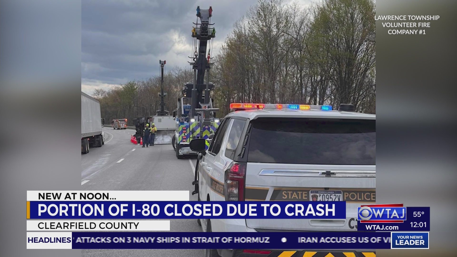 Section of I-80 reopened after tractor-trailer crash in Clearfield ...