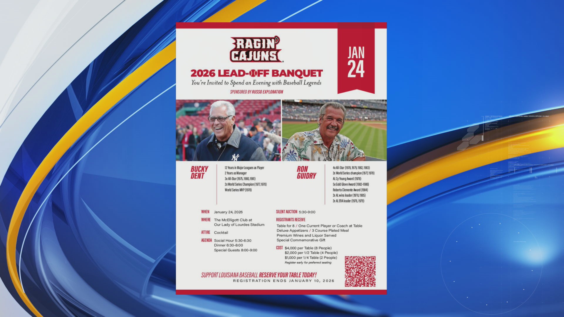 UL Baseball Interview 2026 Lead-Off Banquet – KLFY.com