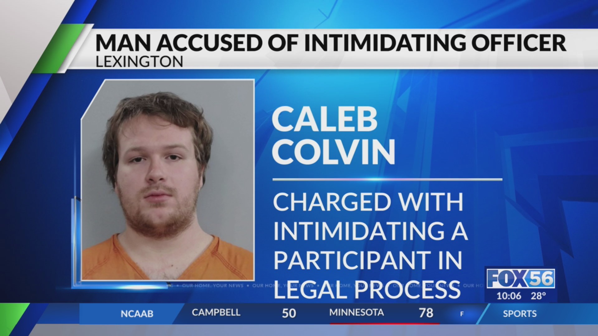 Lexington man accused of intimidating police while on bond – FOX 56 News