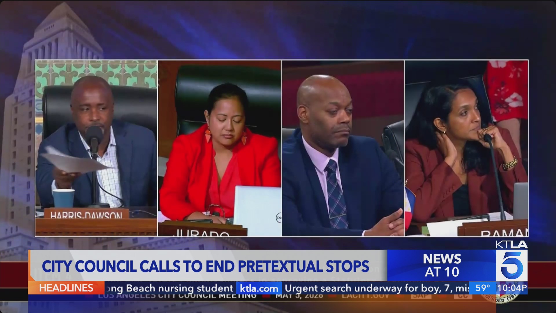 L.A. City Councils votes to end pretextual police stops – KTLA