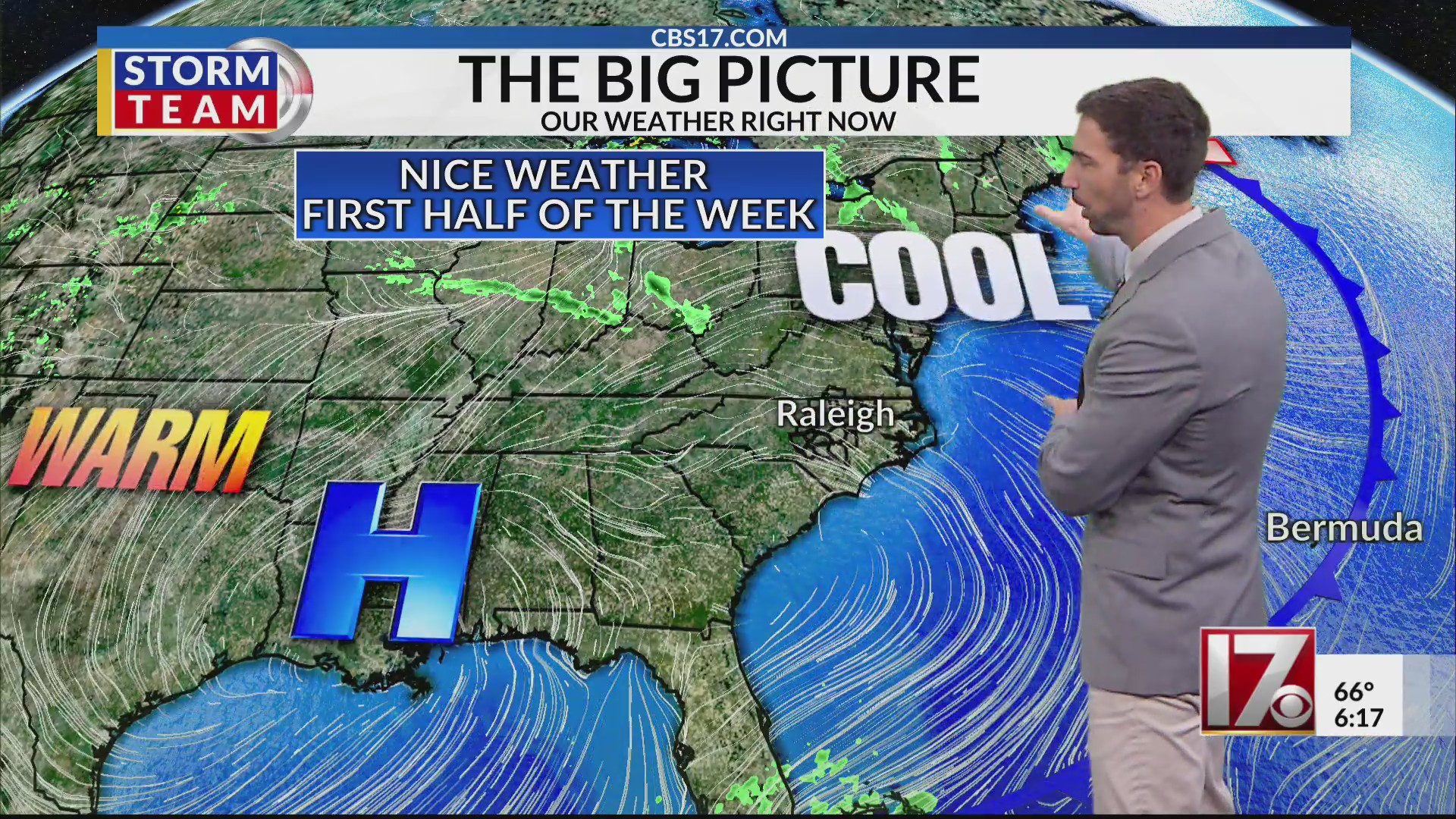 Central NC back to 80s this week before Thursday rain – CBS17.com