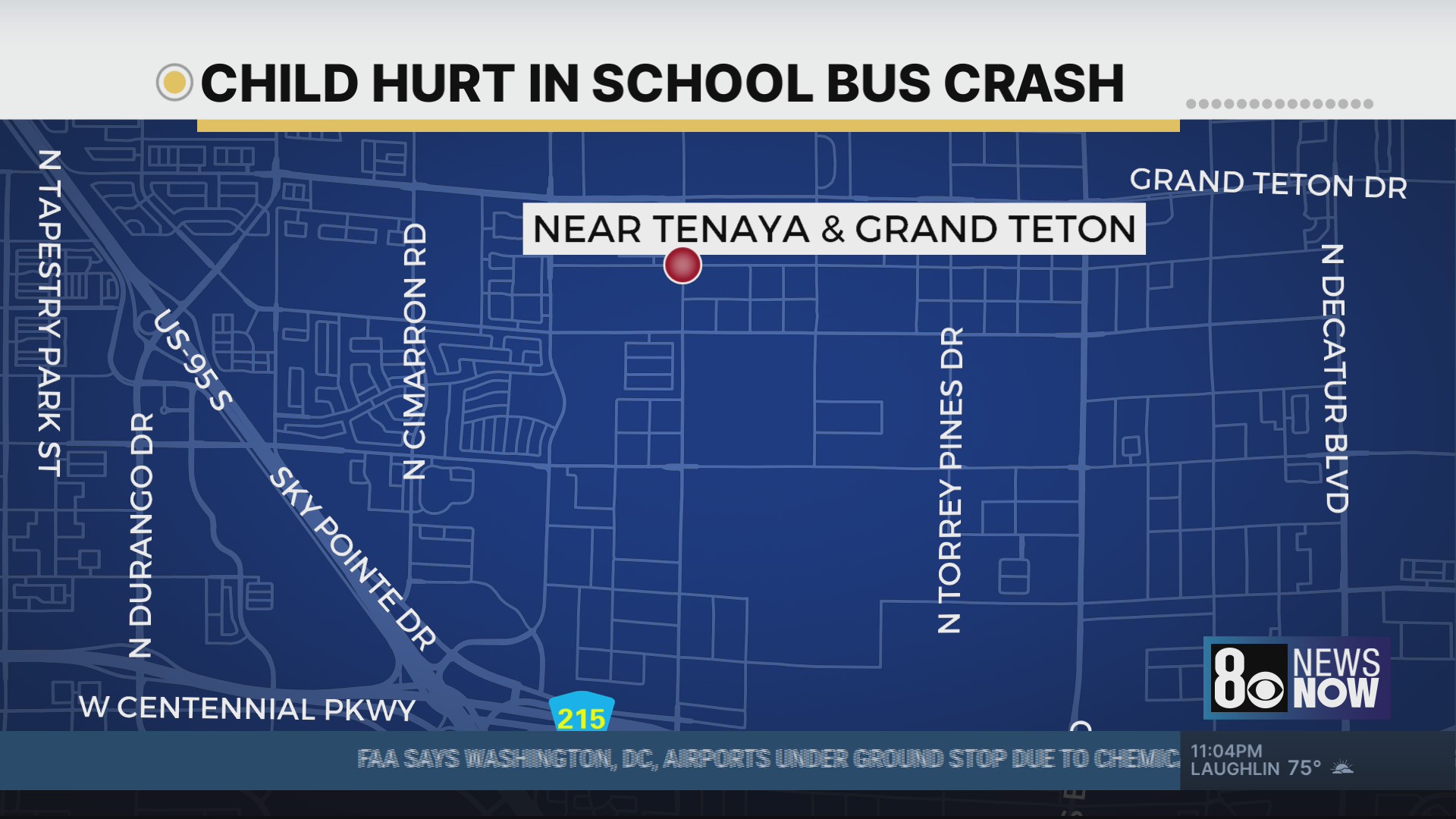 Crash involving school bus in northwest Las Vegas valley leaves 1 ...