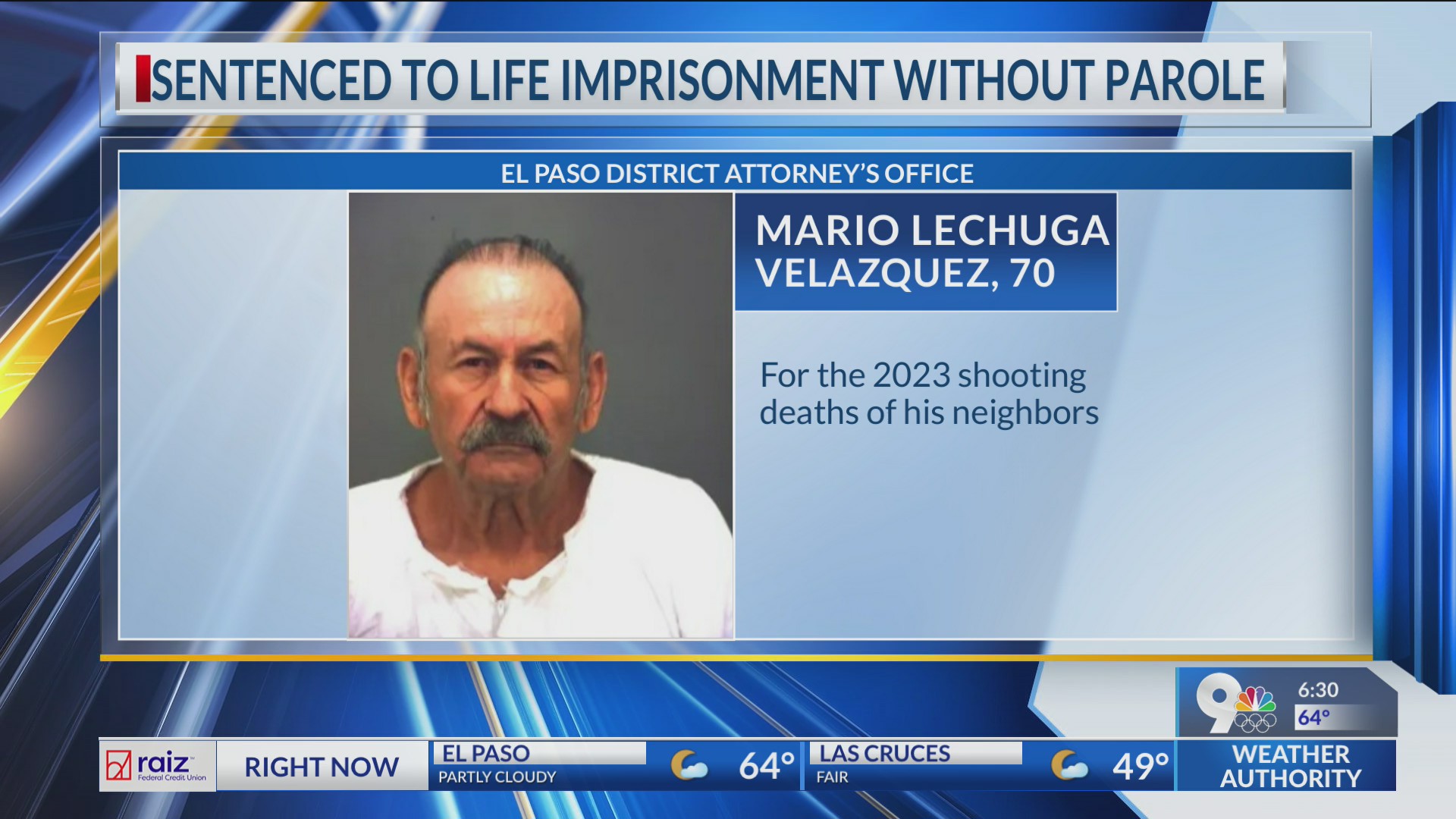 Man gets life for shooting deaths of neighbors – KTSM 9 News