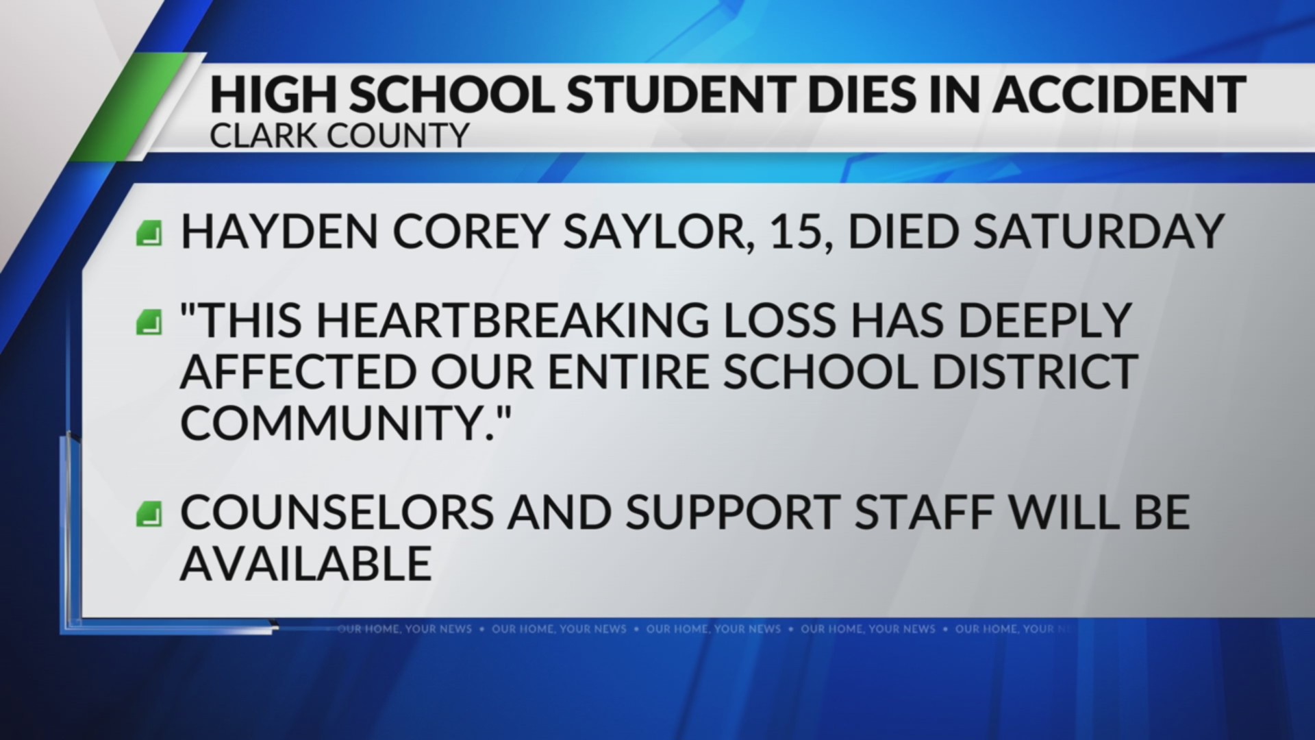 Clark County community mourns death of 15-year-old student – FOX 56 News