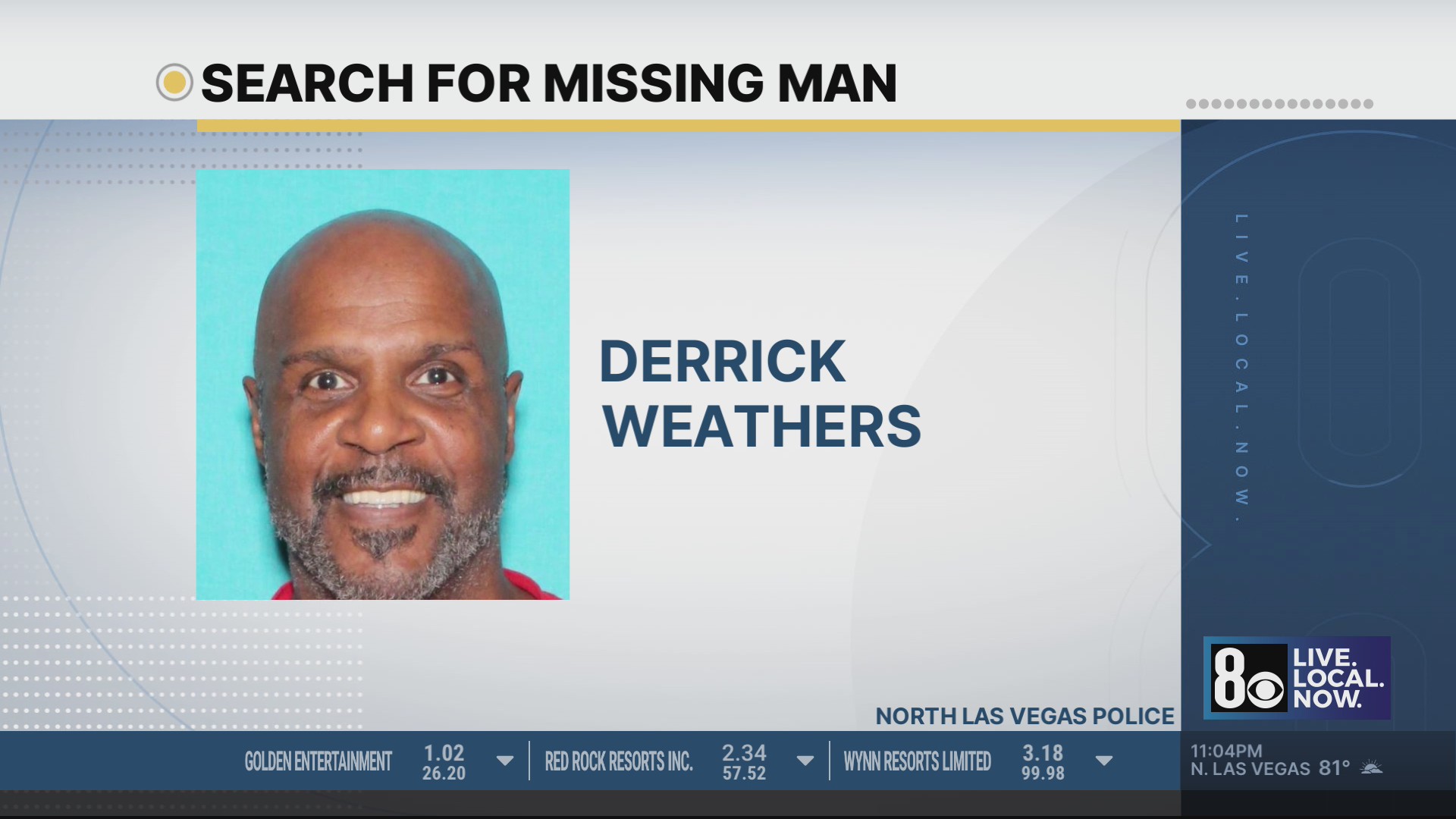 North Las Vegas police search for missing endangered 64-year-old man – KLAS