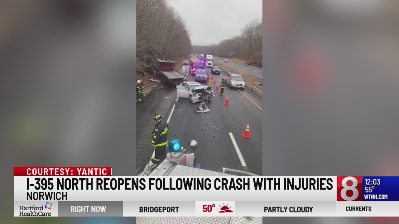 I-395 North in Norwich reopens after crash – WTNH.com