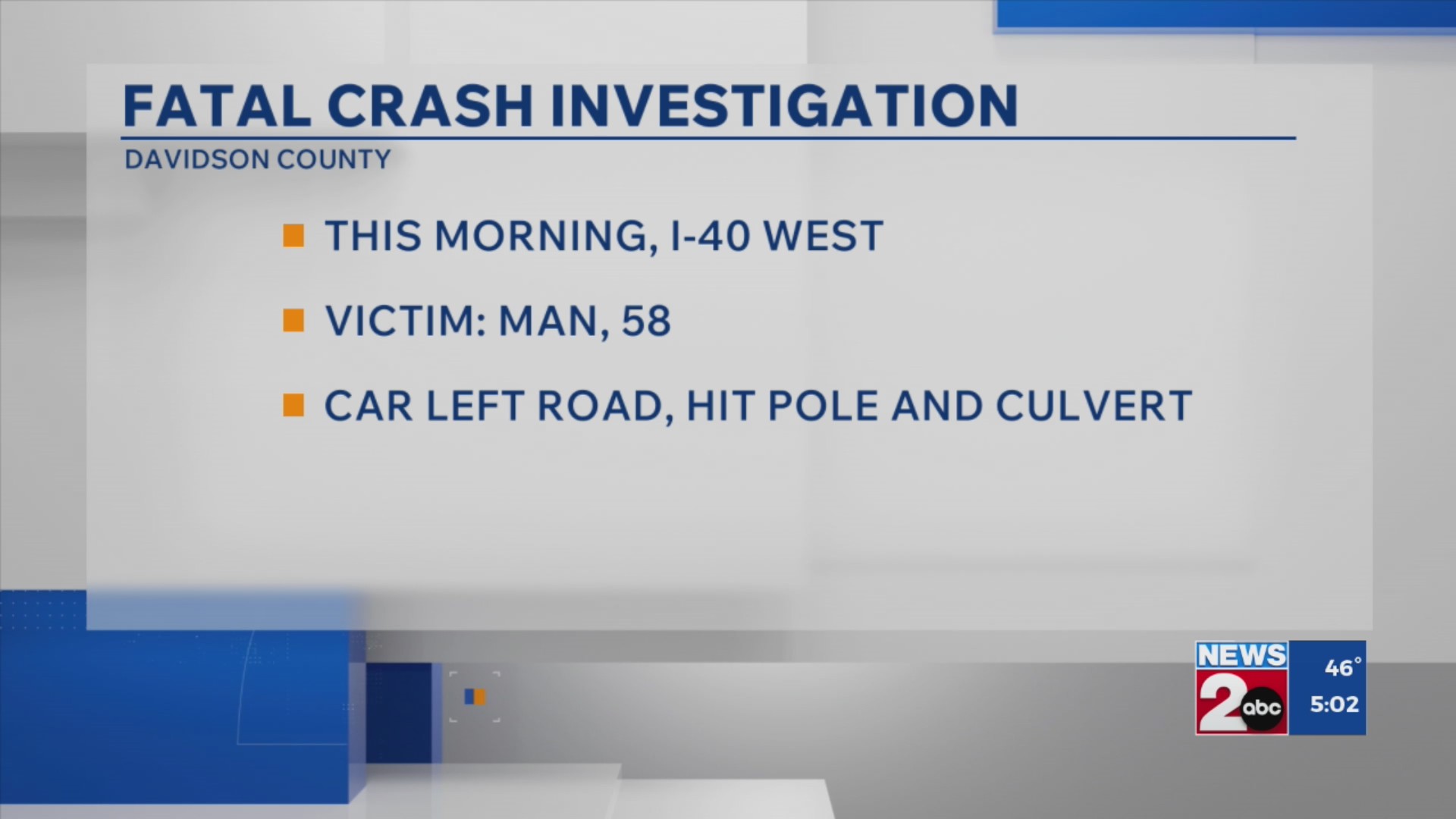 Driver dies after single-vehicle crash on I-40 in Nashville – WKRN News 2