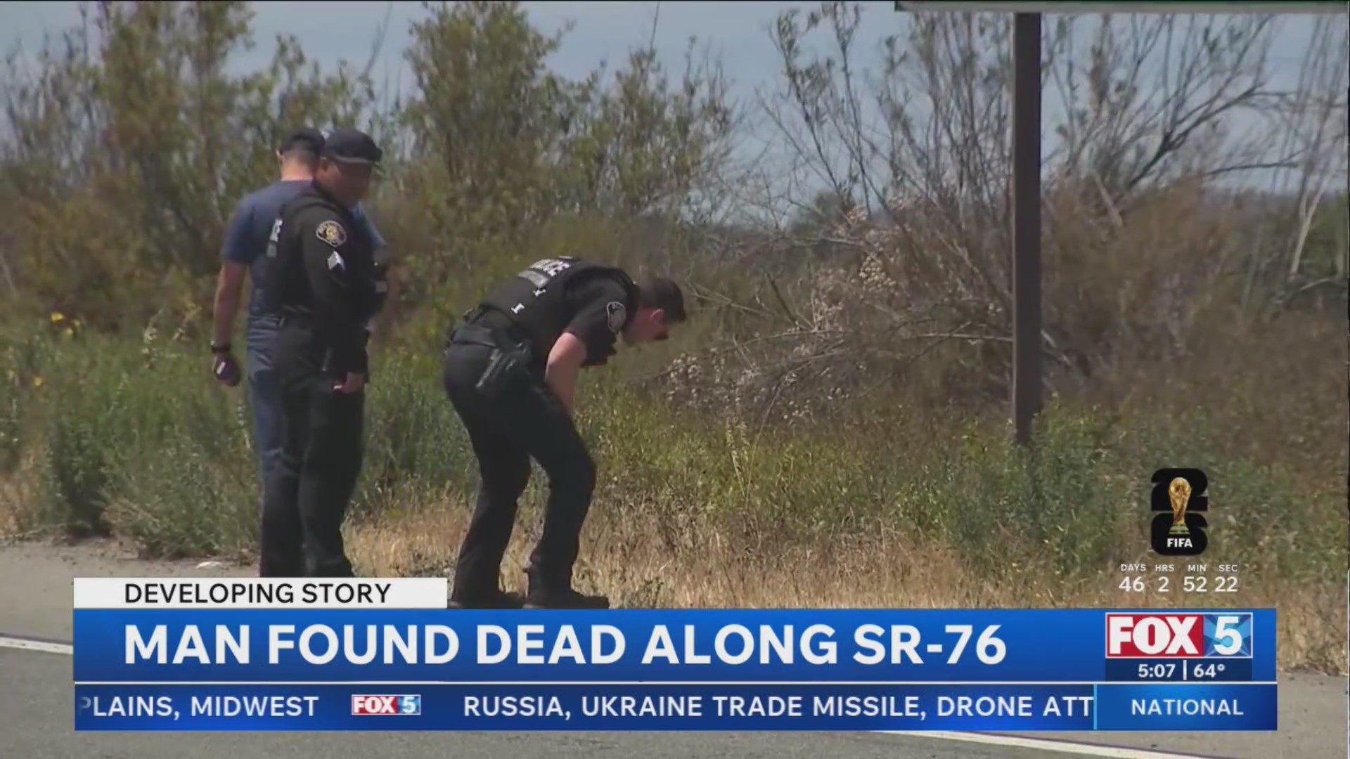 Man found dead along SR-76 in Oceanside – FOX 5 San Diego & KUSI News