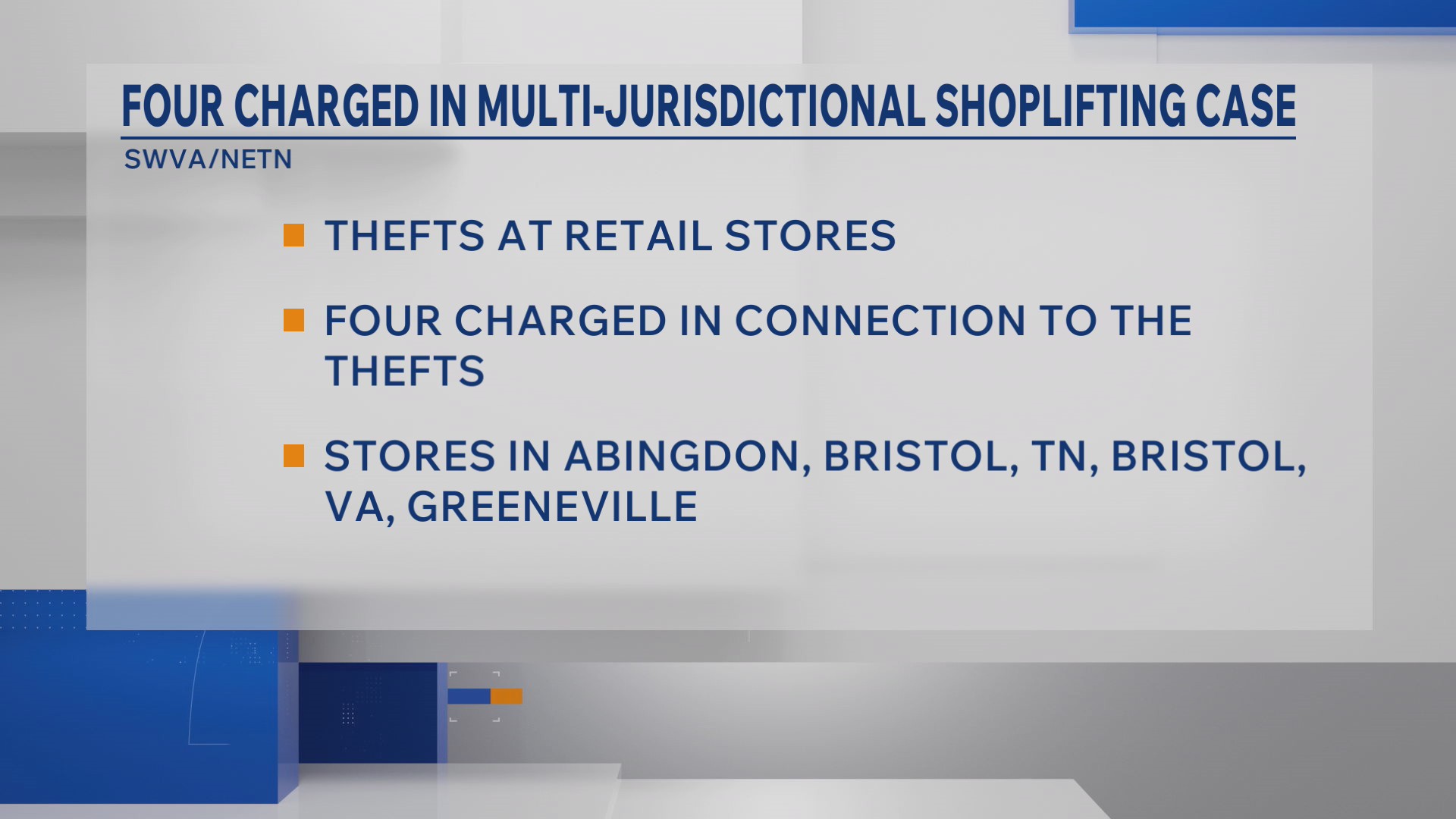 Four charged in multi-jurisdictional shoplifting investigation – WJHL ...