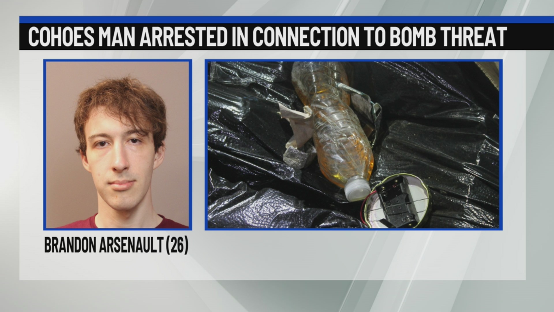 Cohoes Man arrested in connection to bomb threat in Colonie – NEWS10 ABC