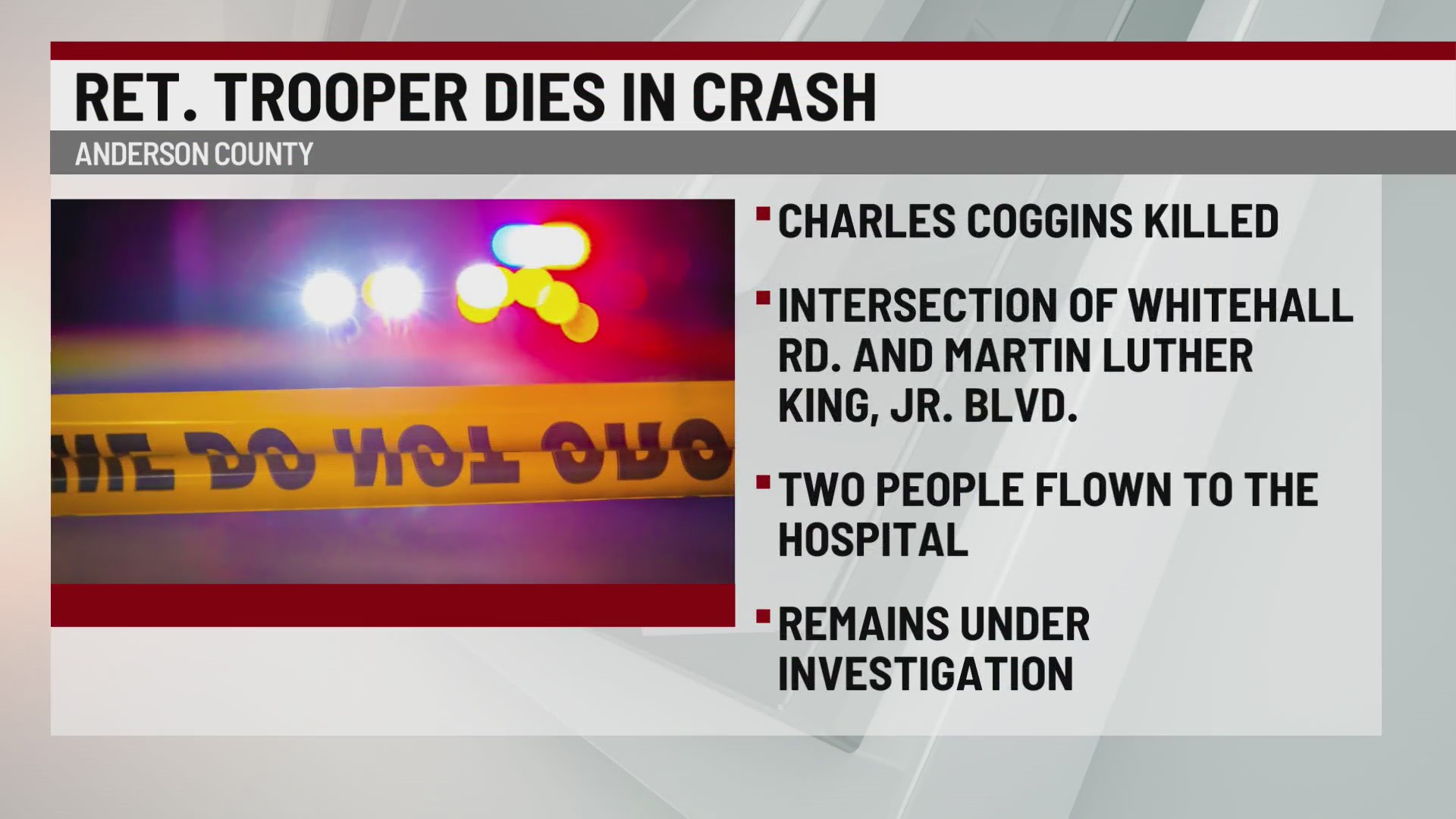 Retired state trooper dies in Anderson crash – WSPA 7NEWS