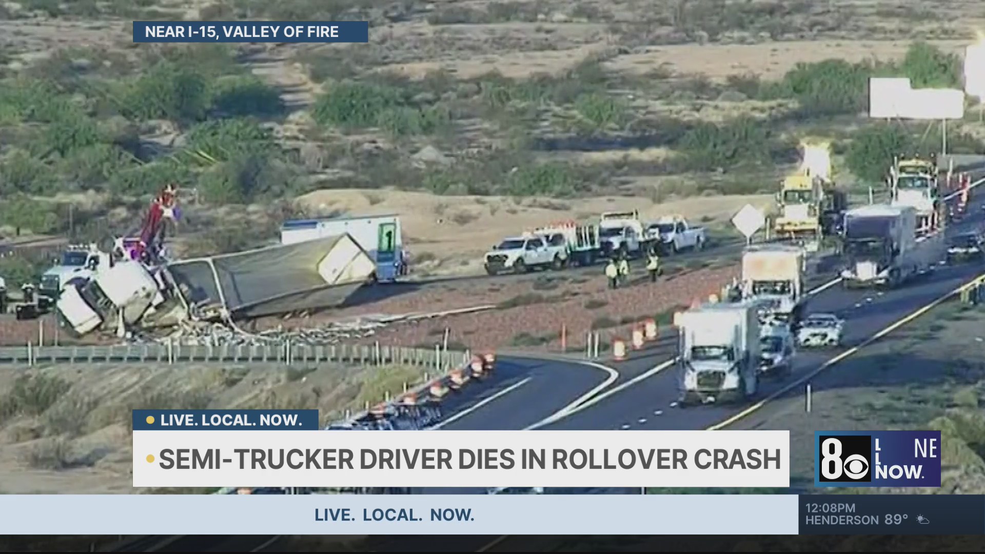 Semi-truck driver killed in rollover crash on I-15 near Valley of Fire ...