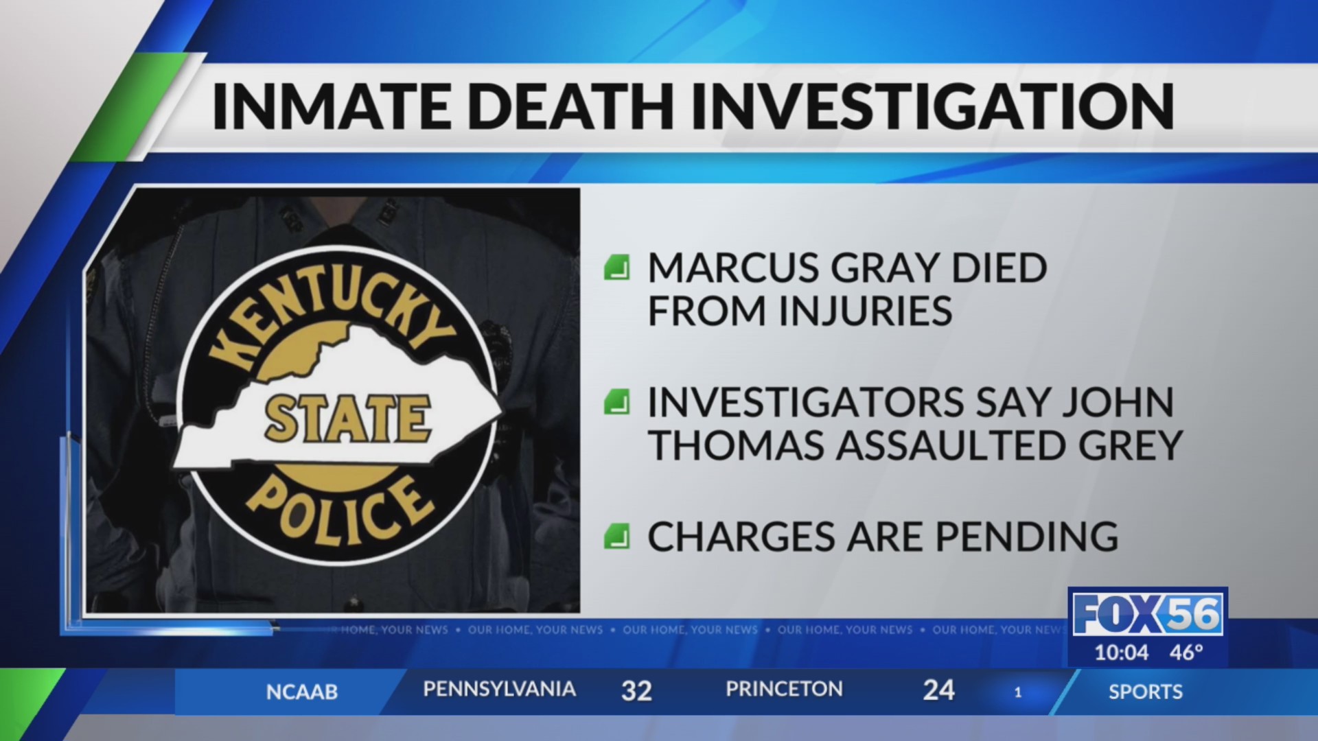 Inmate dies after assault at Kentucky prison – FOX 56 News