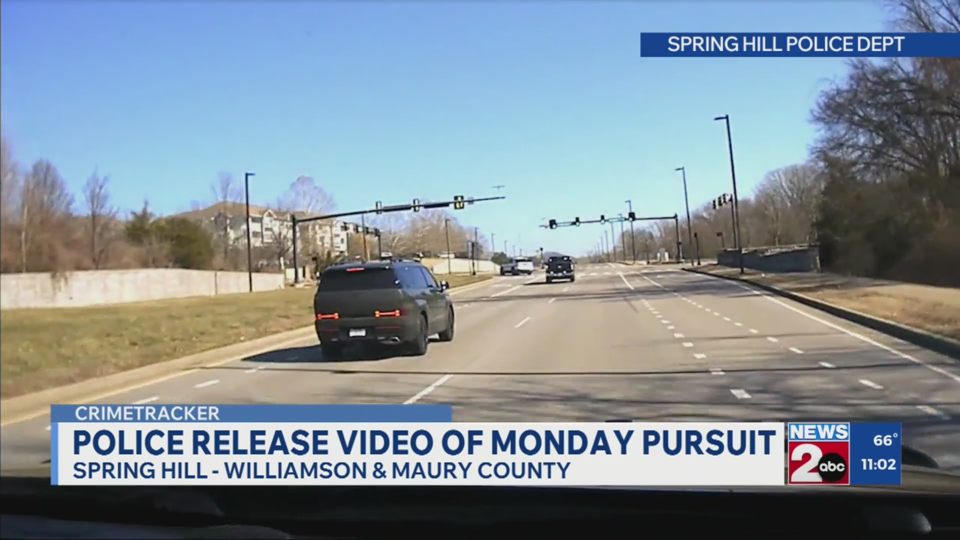 Spring Hill police release video of pursuit – WKRN News 2