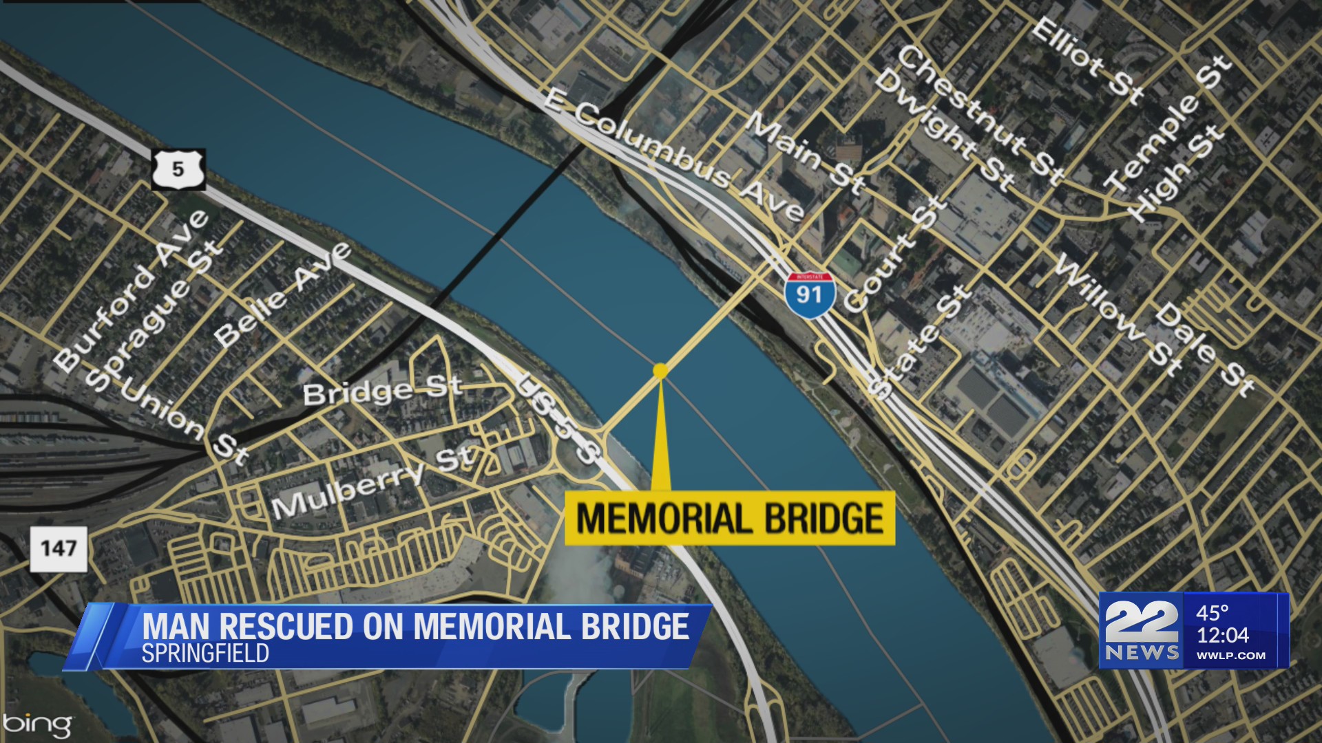 Man rescued from Memorial Bridge in Springfield after threatening to ...