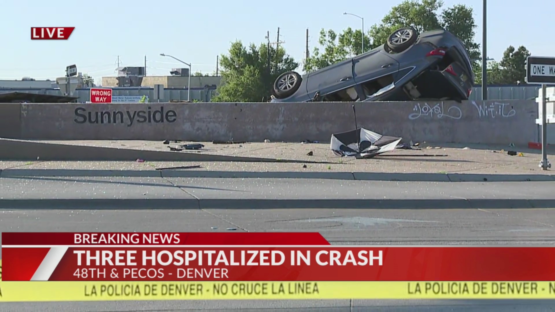 Rollover crash after police chase – FOX31 Denver
