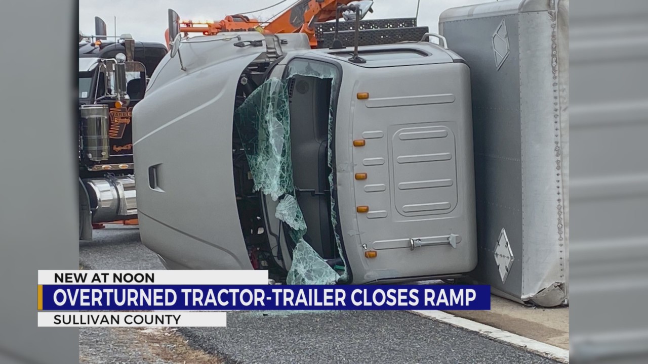 Tractor-trailer overturns on ramp at I-26/I-81 interchange – WJHL | Tri ...