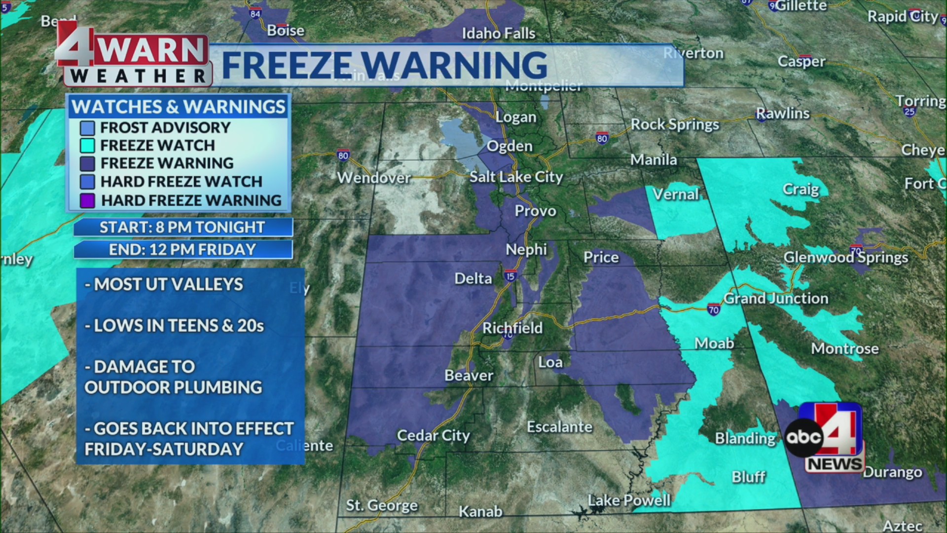 Valley Snow & Frigid Temps Return – ABC4 Utah