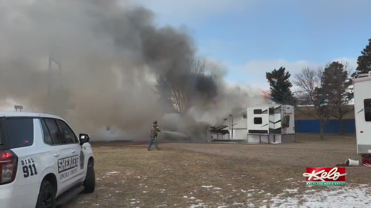 Crews battle camper fire at Canton I-29 exit – KELOLAND.com