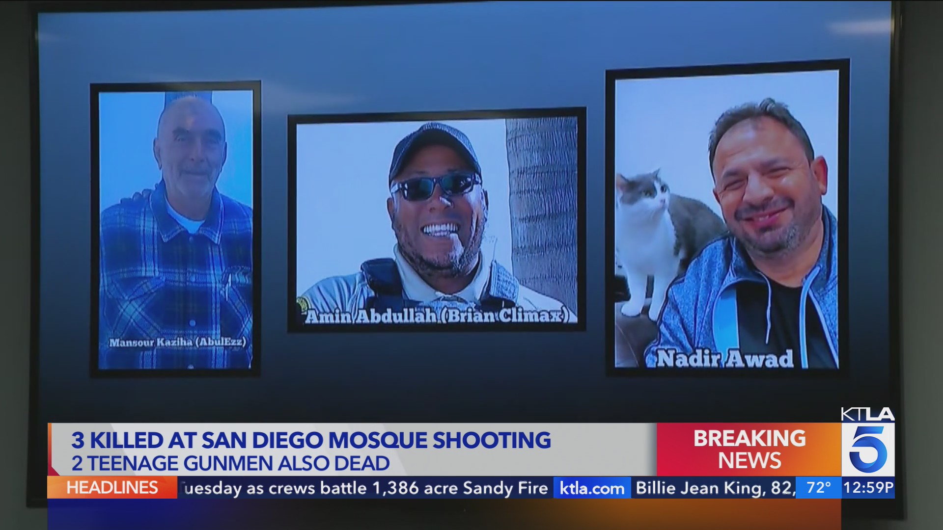 3 victims killed in San Diego mosque shooting identified – KTLA