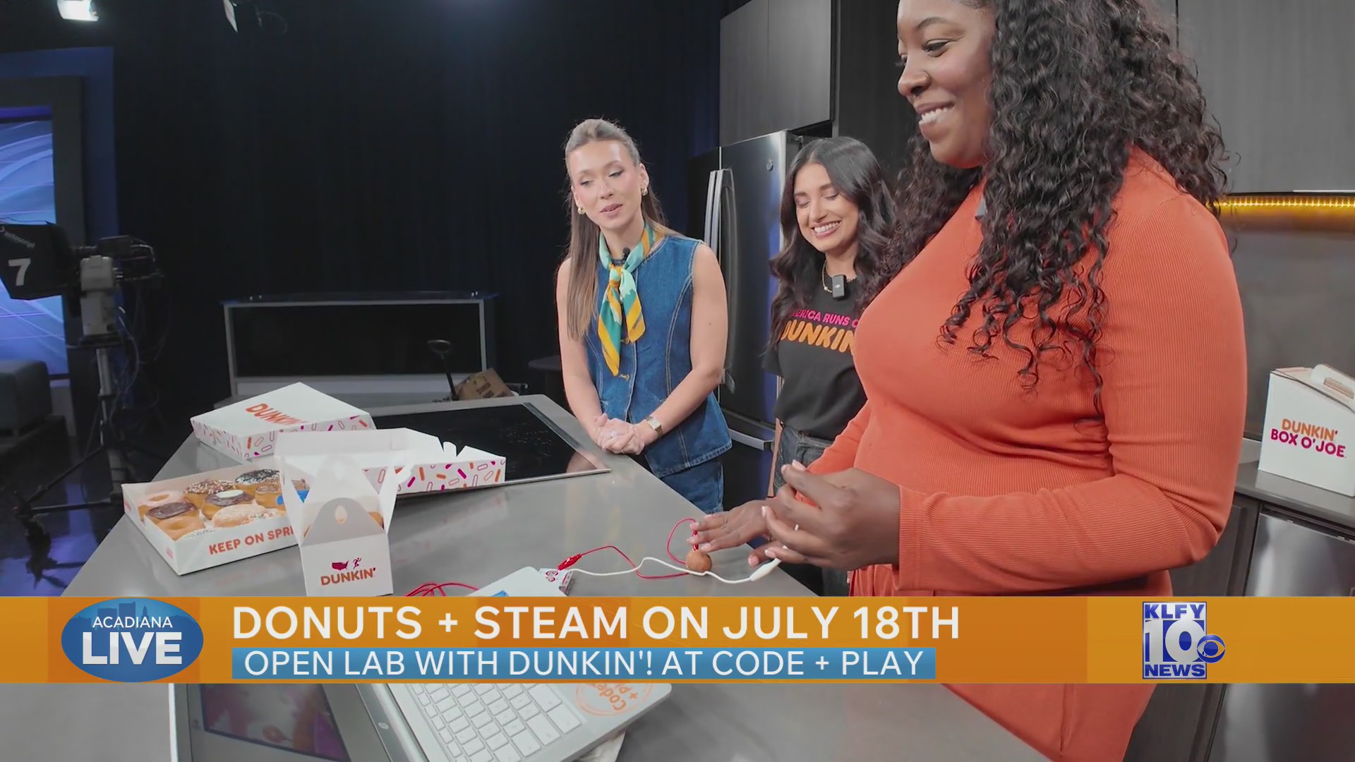 Donuts + STEAM = Open Lab with Dunkin! at Code + Play July 18th
