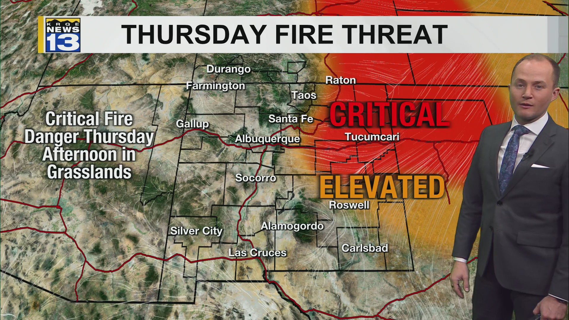 Warmer weather returns Thursday with a high fire danger – KRQE NEWS 13 ...