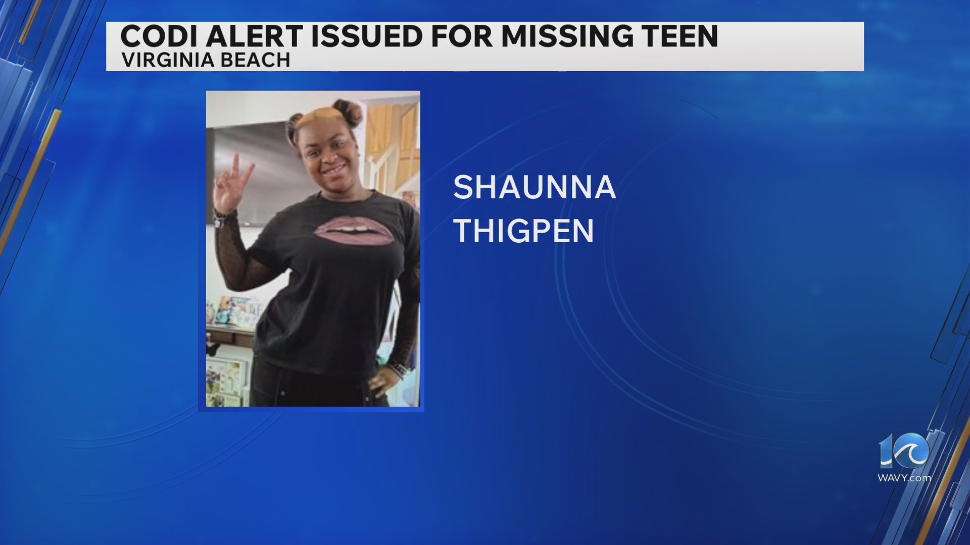 CODI Alert issued for missing 15-year-old VB teen – WAVY.com
