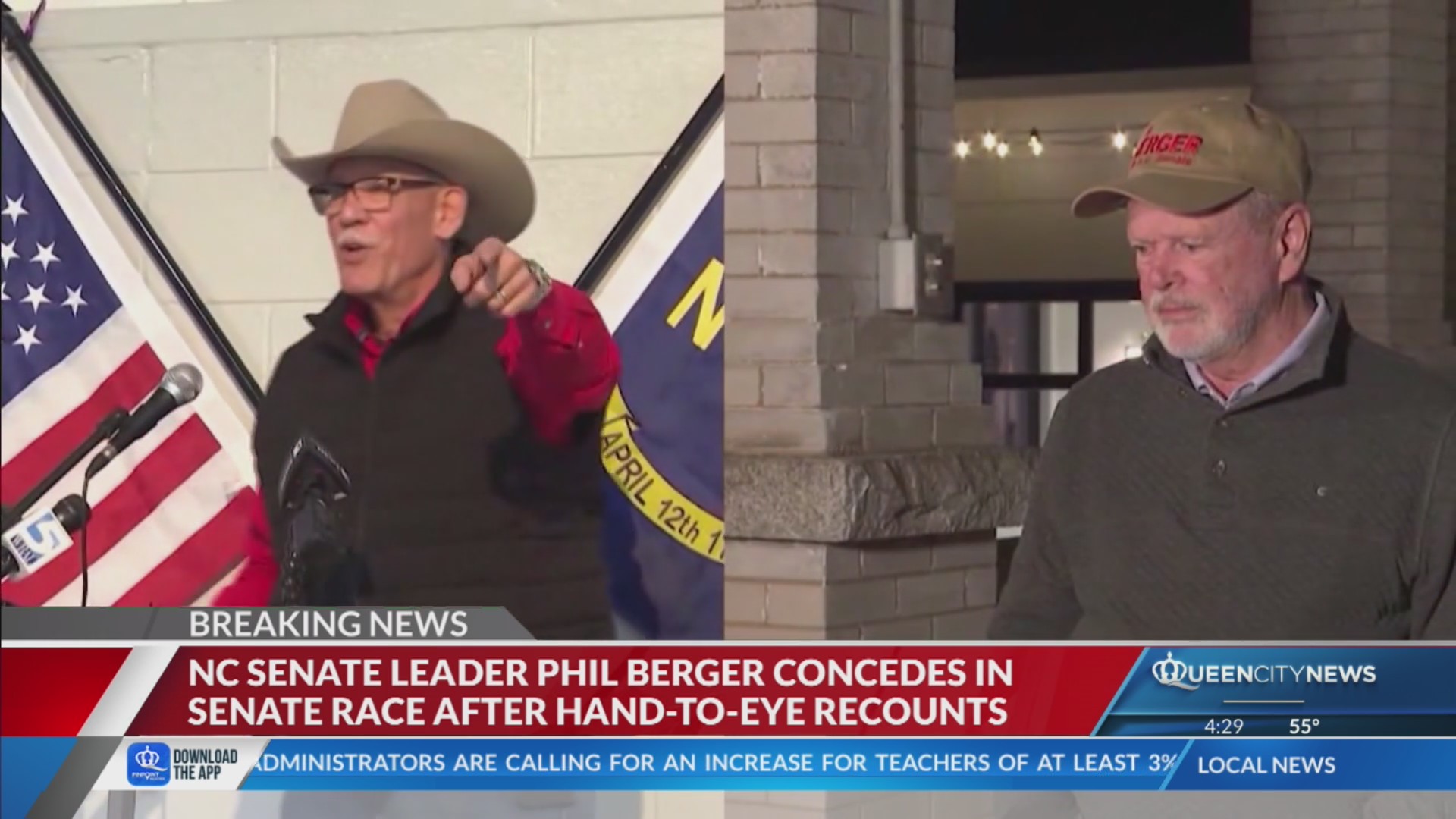 NC Senate Leader Phil Berger concedes in Senate race after hand-to-eye ...