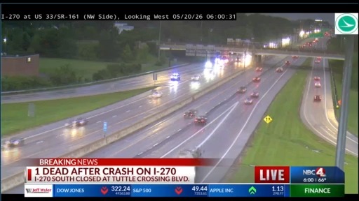 One dead in crash on I-270 South in Dublin – NBC4 WCMH-TV