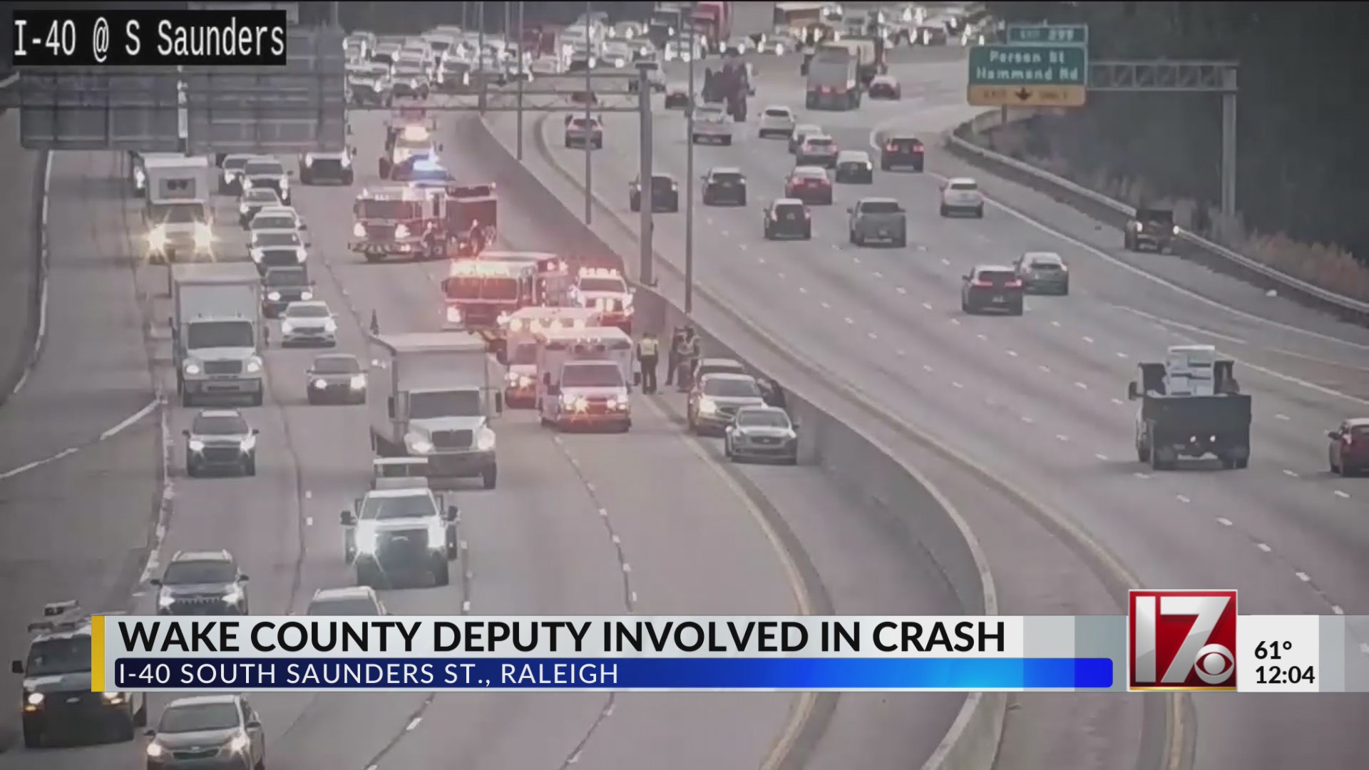 Wake County deputy involved in crash on I-40 in Raleigh – CBS17.com