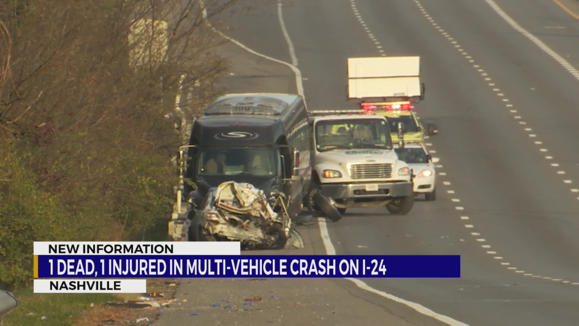 1 dead, 1 injured in multi-vehicle crash on I-24 – WKRN News 2