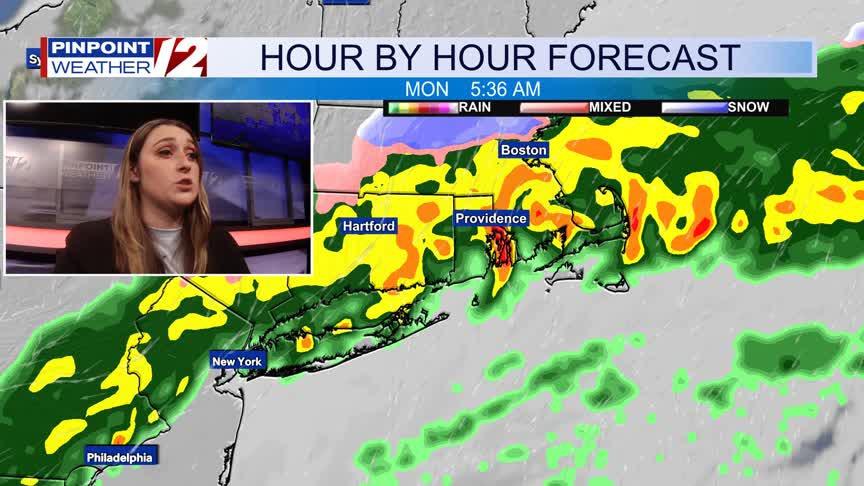 WPRI 12 Weather Now 3/22/26: Periods of Heavy Rain Tonight/Monday AM ...