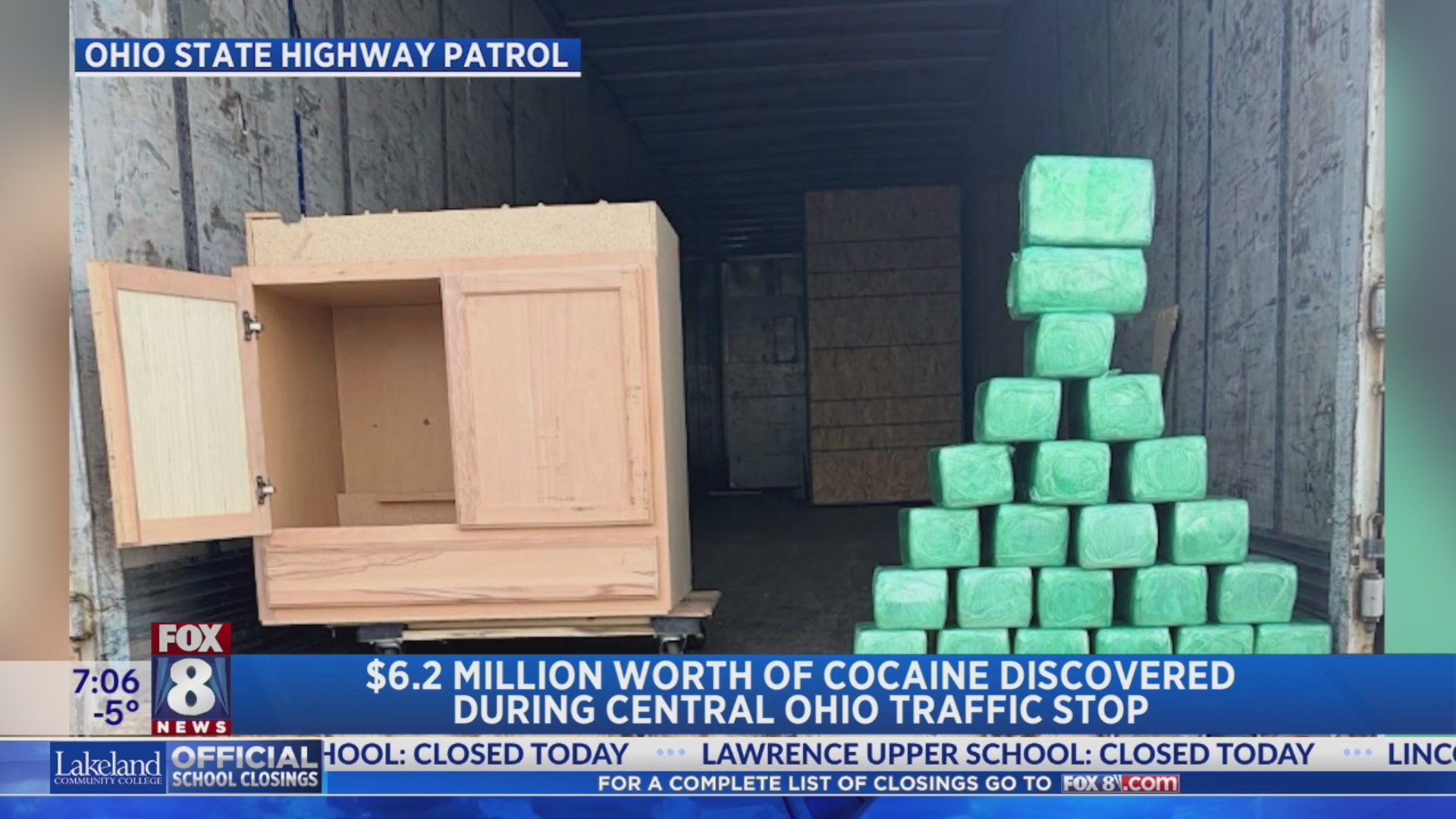 $6.2 million worth of cocaine discovered during traffic stop in Ohio ...