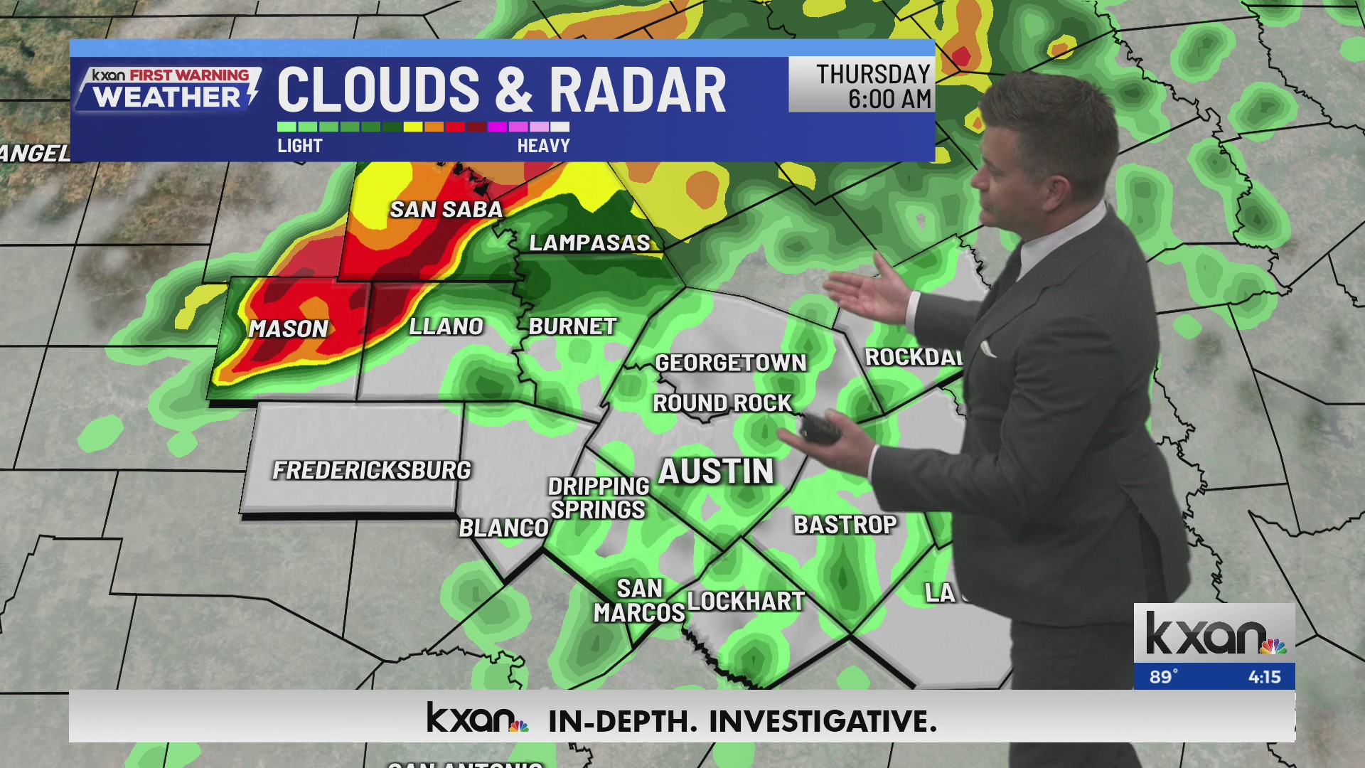 Scattered showers and storms on the way for Thursday morning | KXAN ...