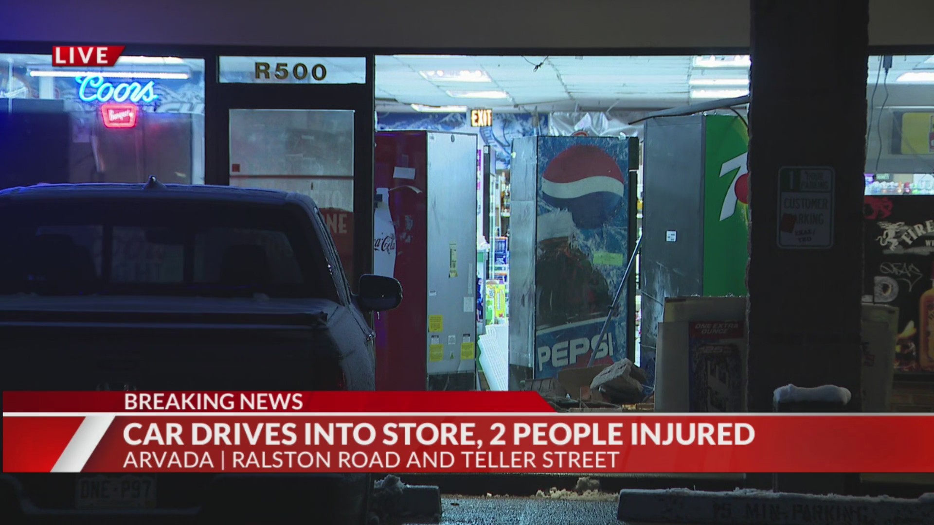 Car crashes into person, liquor store in Arvada; serious injuries ...