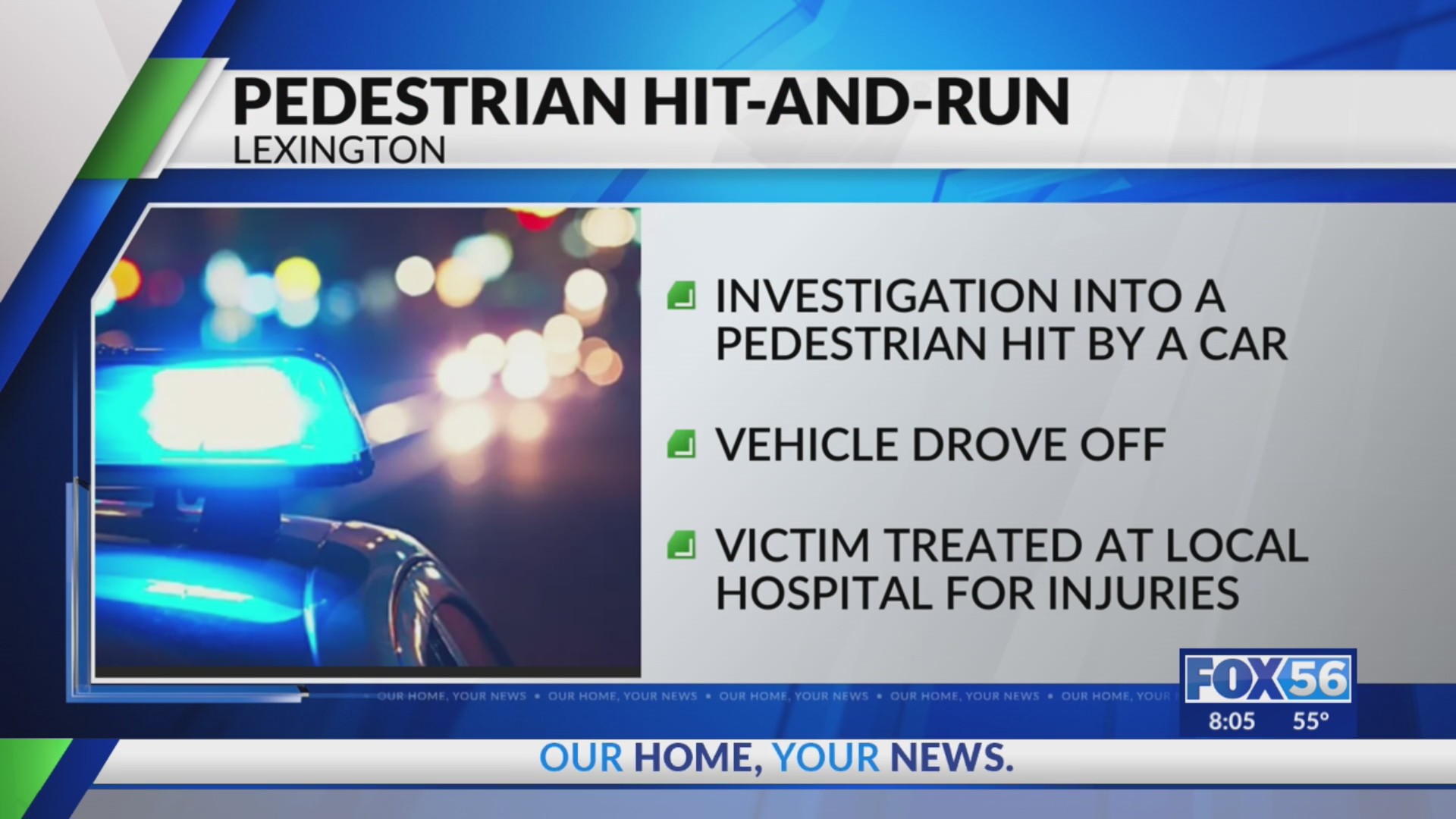 Hit-and-run leaves pedestrian hospitalized in Lexington – FOX 56 News