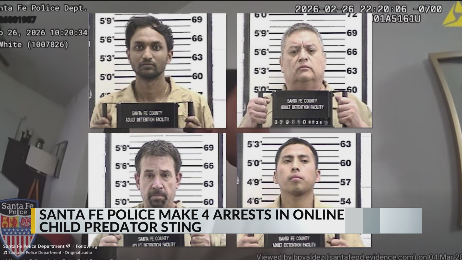 Santa Fe Police arrest 4 in online ‘child predator’ operation – KRQE ...