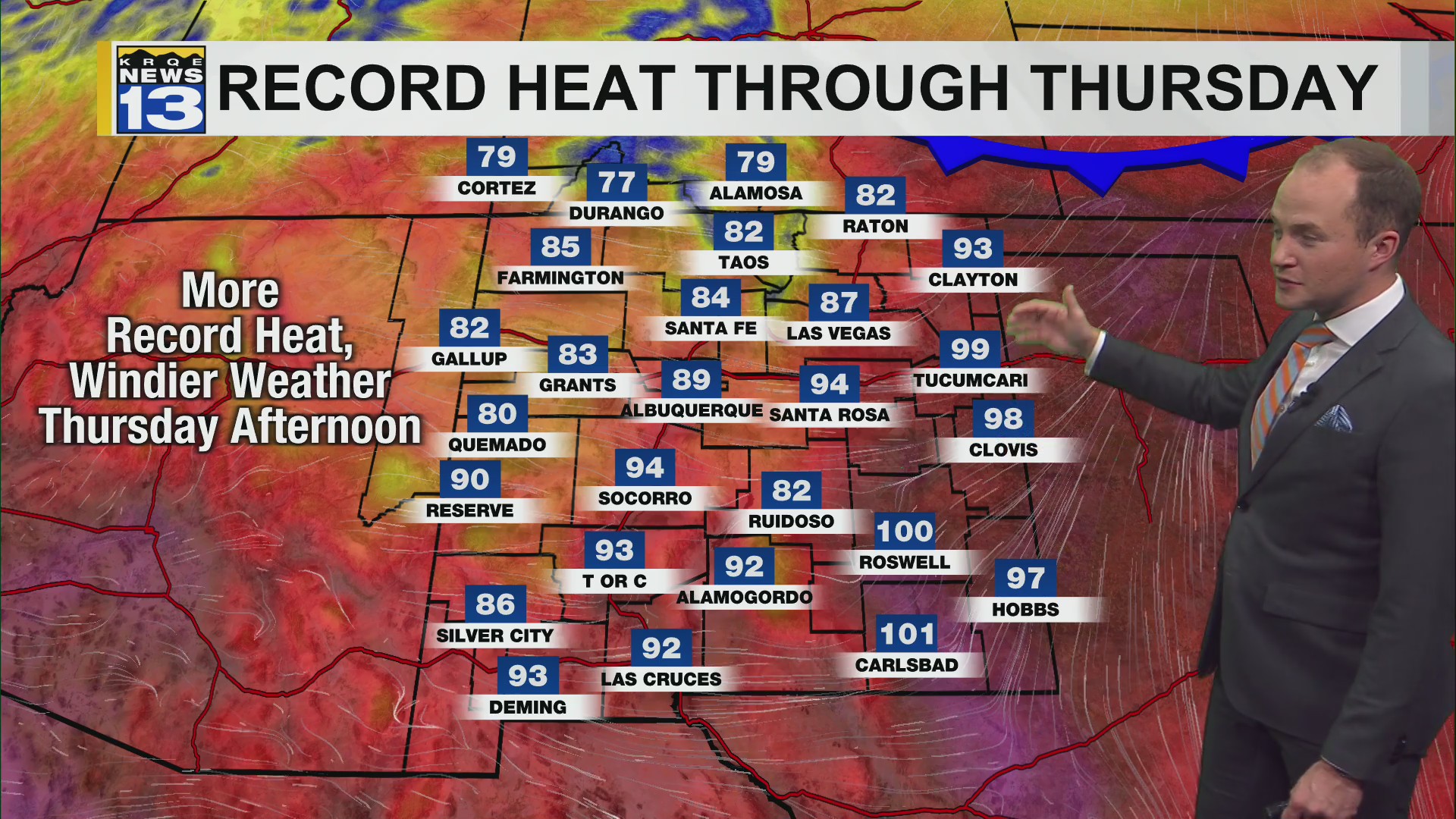 Even hotter weather moves into New Mexico Wednesday and Thursday – KRQE ...