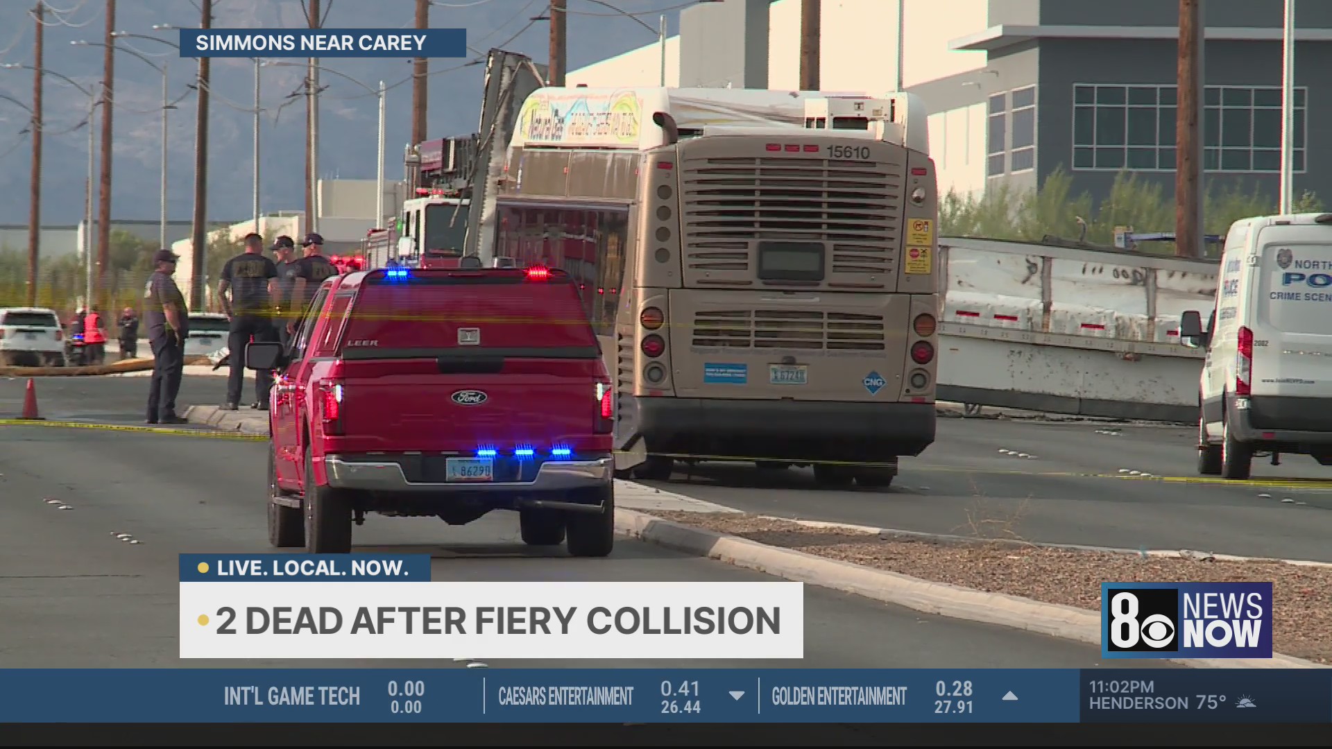 2 dead in fiery North Las Vegas semi-truck crash: police – KLAS